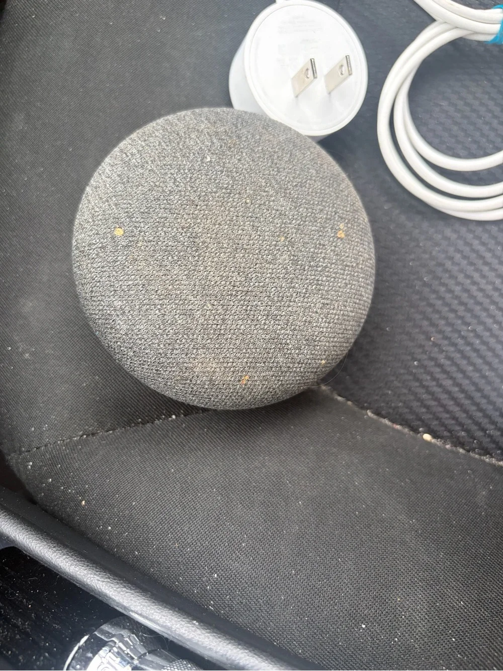 Google Compact Round Portable Speaker - Orange and Gray